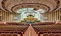 Empty auditorium in The Church of Jesus Christ of Latter Day Saints Conference Center, Salt Lake City