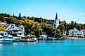 A church on Mackinaw Island. 