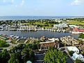 The aerial view of the beach town of Lewes, Delaware. Editorial credit: Khairil Azhar Junos / Shutterstock.com