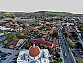 Aerial view of the historic downtown of San Juan Capistrano, California