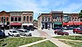  Downtown view from the courthouse square in Winterset, Iowa. Image credit dustin77a via Shutterstock