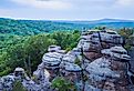 The Garden of Gods in Shawnee National Forest, Herod, Illinois, US.