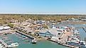 Panoramic aerial view of Georgetown, South Carolina