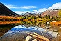 Autumn landscape near Sabrina lake, Bishop California