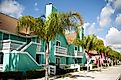 colorful houses in Cedar Key, Florida