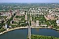 Aerial view of Donetsk city.