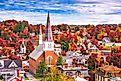 Gorgeous fall colors in Montpelier, Vermont.