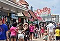 The busy boardwalk at Rehoboth Beach in Delaware in the summer. Image credit Ritu Manoj Jethani via Shutterstock