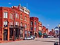 Sunny exterior view of the Guthrie, Oklahoma