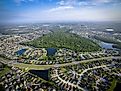 Aerial view of Kissimmee, Florida.