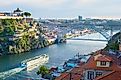 The spectacular Douro River in Porto in Portugal.