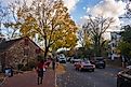 Main Street in New Hope, Pennsylvania, on a busy autumn day. Editorial credit: JWCohen / Shutterstock.com