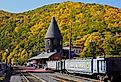 Lehigh Gorge Scenic Railway in Autumn, Jim Thorpe, Pennsylvania. Image credit PT Hamilton via Shutterstock