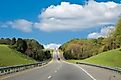 Driving Along The Interstate Highway In Kentucky USA