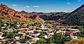 Panorama of Bisbee with surrounding Mule Mountains in Arizona