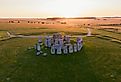 Aerial view of Stonehenge at sunset. Image credit joaoccdj via shutterstock