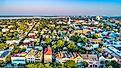 Rainbow Row in Downtown Charleston, South Carolina. 