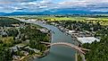 aerial view of La Conner in Washington