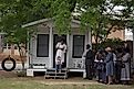 A scene from the play "To Kill A Mockingbird," performed in Monroeville, Alabama, 