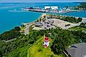 Goderich lighthouse in Goderich, Ontario Canada. Editorial credit: Dennis MacDonald / Shutterstock.com