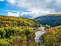 The beautiful landscape of the Pocono Mountains in Pennsylvania.