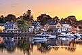 The townscape of Portsmouth, New Hampshire.