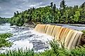 Tahquamenon Falls in Michigan's eastern Upper Peninsula. 