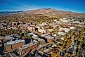 Aerial view of a college campus in Carson City, Nevada.