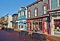 View of the Washington Street Mall, a pedestrian shopping area in downtown Cape May, at the southern tip of Cape May Peninsula on the New Jersey shore. Image credit EQRoy via Shutterstock