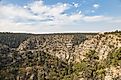 Sunny view of the Walnut Canyon National Monument at Arizona. 