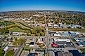 Aerial view of the Omaha suburb of Papillion, Nebraska