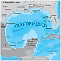 Gulf of Mexico map.