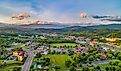 Pigeon Forge and Sevierville, Tennessee, Drone Aerial.