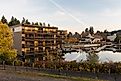 A waterfront resort in the town of Lake Oswego, Oregon. Editorial credit: Victoria Ditkovsky / Shutterstock.com