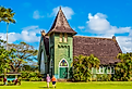 View of Waioli Huiia Church in Hanalei, Kauai. Image credit gg-foto via Shutterstock