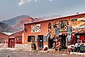 Street view of Purmamarca, a native town in northern Argentina. Editorial credit: Jon Chica / Shutterstock.com