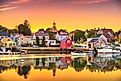 Townscape of Portsmouth, New Hampshire, USA.