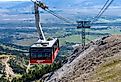 Aerial Tram taking visitors and tourist up to the Mountain in Jackson Hole, Wyoming. Image credit Kyle J Little via Shutterstock