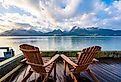 Kelsey Dock/Valdez Ferry Terminal in Valdez, Alaska at sunrise.