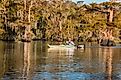 Kayaking on Blue Cypress Lake near Vero Beach and Yeehaw Junction, Florida. Editorial credit: Robert H Ellis / Shutterstock.com