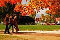 Autumn walk in Williamsburg, Virginia. Image credit James Kirkikis via Shutterstock