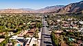 Aerial view of downtown Palm Springs, California.