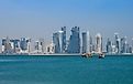 Doha skyline along the Persian Gulf