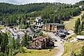 Aerial view of Whitefish Resort in Whitefish, Montana. Editorial credit: Alexander Oganezov / Shutterstock.com