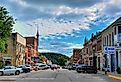 Elkader Downtown Historic District, Iowa. Image credit Kevin Schuchmann, CC BY-SA 3.0 <https://creativecommons.org/licenses/by-sa/3.0>, via Wikimedia Commons