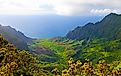 The Kalalau Valley on the Na Pali Coast of Kauai.