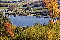 View of Deep Creek lake from above