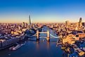 Aerial cityscape view of London and the River Thames. Image credit Engel Ching via Shutterstock