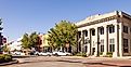 Norman, Oklahoma, USA - October 19, 2022: The old business district on Main Street