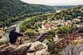 Aerial view of Harpers Ferry from Maryland Heights